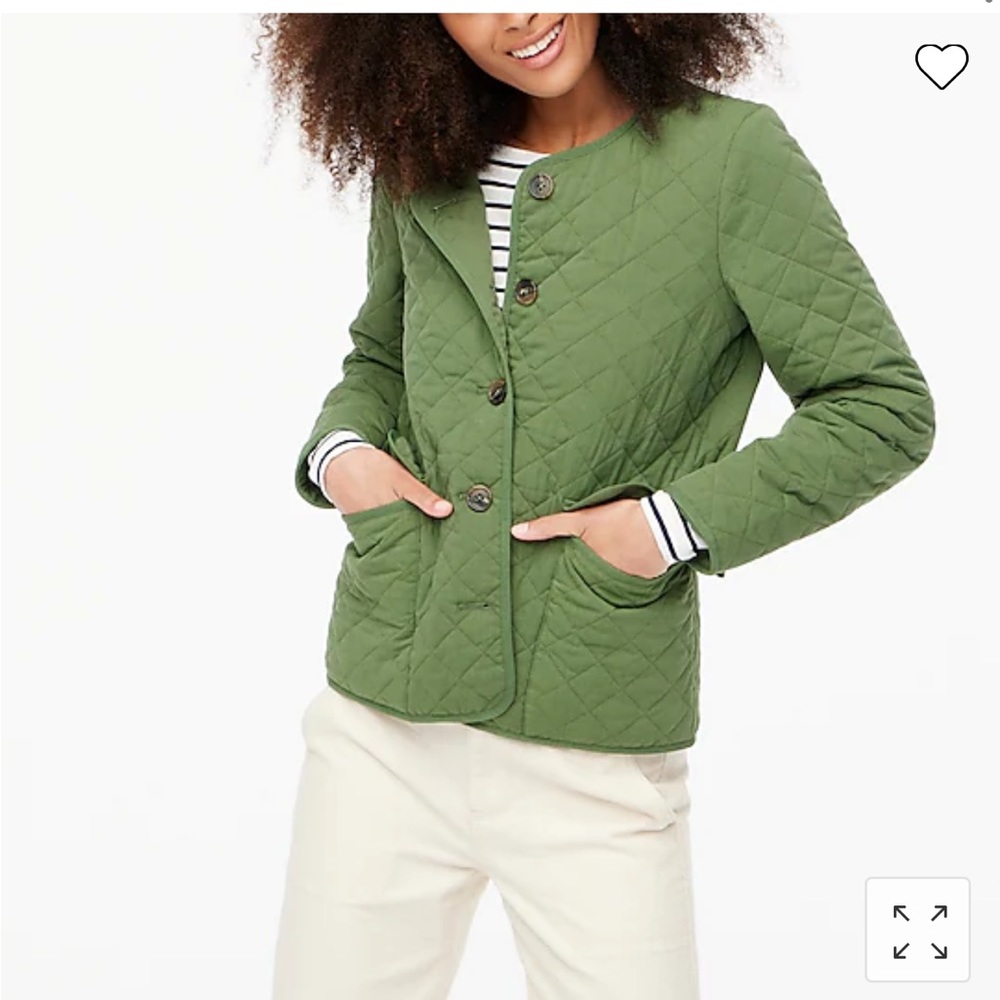 J.CREW SHORT QUILTED COTTON JACKET SZ. 14